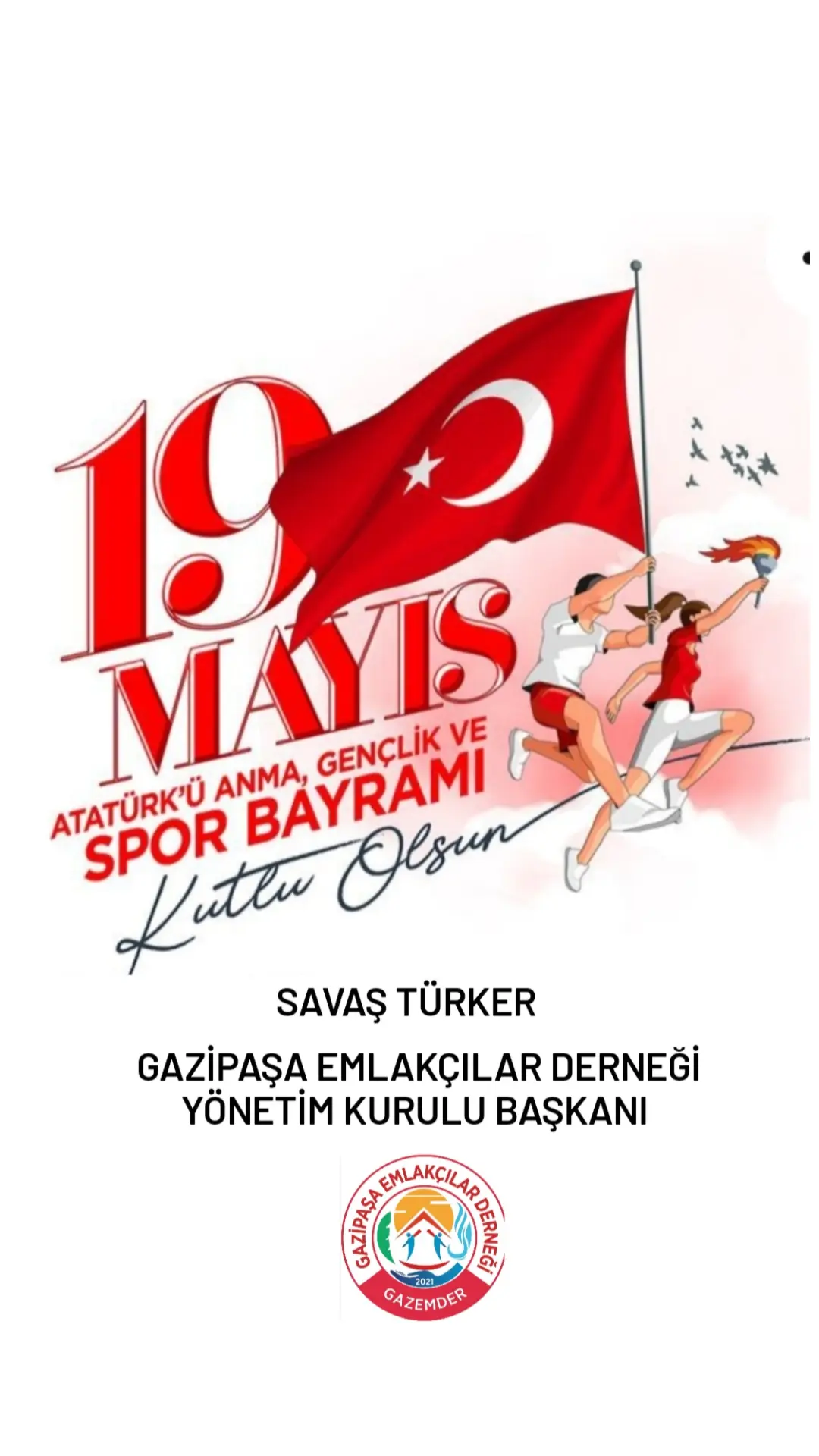 19 mayıs gençlik ve spor bayramımız kutlu olsun. 
