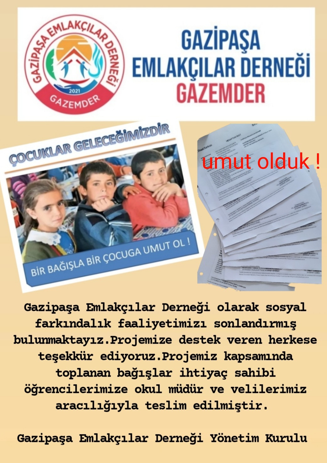 Umut olduk