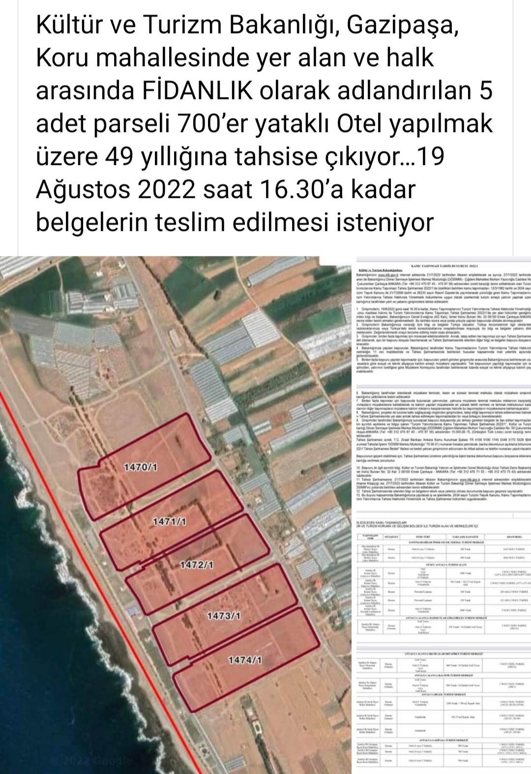 Fidanlık tahsise çıkıyor..